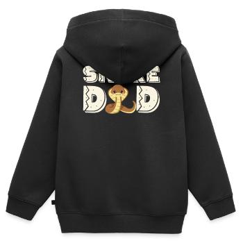 Serpents serpents - Sweat Premium à capuche zippé enfant bio - noir - Dos - AI Model Kid Male (0cm)