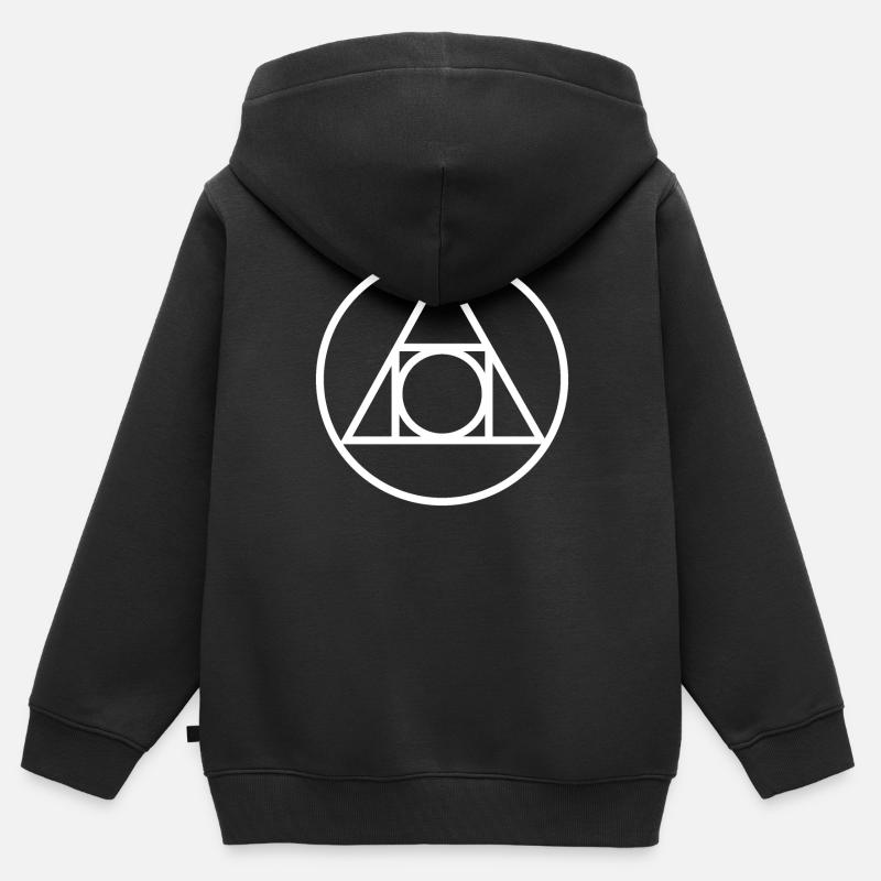 La pierre philosophale - Sweat Premium à capuche zippé enfant bio - noir