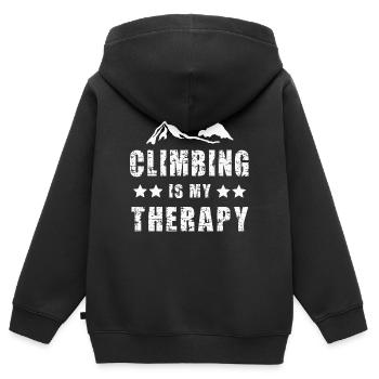 Klettern Kletterer - Kinder Premium Organic Zip Hoodie - Schwarz - Hinten - AI Model Kid Male (0cm)