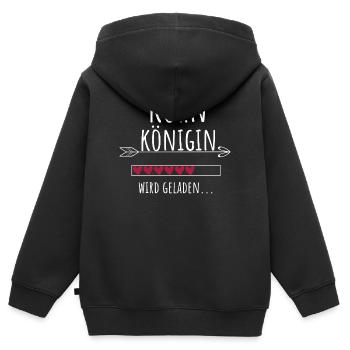 Kornkönigin Landwirtschaft Königin Geschenk - Kinder Premium Organic Zip Hoodie - Schwarz - Hinten - AI Model Kid Male (0cm)