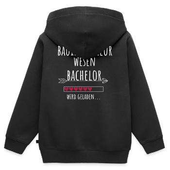 Bauingenieurwesen Bachelor Studium Geschenk - Kinder Premium Organic Zip Hoodie - Schwarz - Hinten - AI Model Kid Male (0cm)
