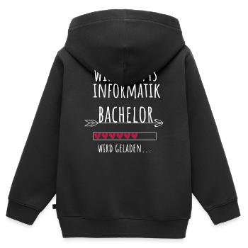 Wirtschaftsinformatik Studium Student Geschenk - Kinder Premium Organic Zip Hoodie - Schwarz - Hinten - AI Model Kid Male (0cm)