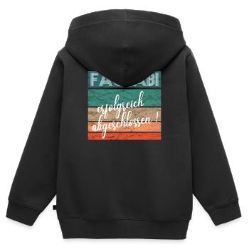 Fachabitur Fachabi Schulabschluss Geschenk - Kinder Premium Organic Zip Hoodie - Schwarz - Hinten - AI Model Kid Male (0cm)