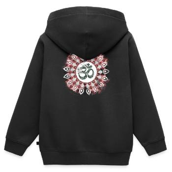 Yoga - Kids Premium Organic Zip-up Hoodie - black - Back - AI Model Kid Male (0cm)