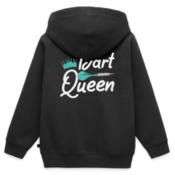 Fléchettes fléchettes - Sweat Premium à capuche zippé enfant bio - noir - Dos - AI Model Kid Male (0cm)