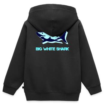 See, raubfische, badezimmersprüche - Kinder Premium Organic Zip Hoodie - Schwarz - Hinten - AI Model Kid Male (0cm)