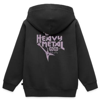 Heavy Metal Funny - Kinder Premium Organic Zip Hoodie - Schwarz - Hinten - AI Model Kid Male (0cm)