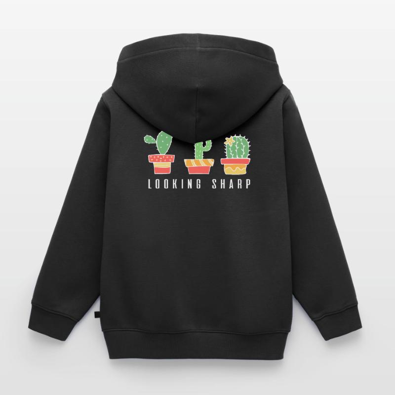 Looking Sharp Cactus Kids Premium Organic Zip-up Hoodie