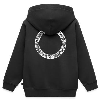 Celtic Knot - Kids Premium Organic Zip-up Hoodie - black - Back - AI Model Kid Male (0cm)