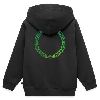 Celtic Knot - Kids Premium Organic Zip-up Hoodie - black - Back - AI Model Kid Male (0cm)