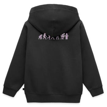 Evolution of Gamer Zocker Nerd Geek Progamer - Kinder Premium Organic Zip Hoodie - Schwarz - Hinten - AI Model Kid Male (0cm)