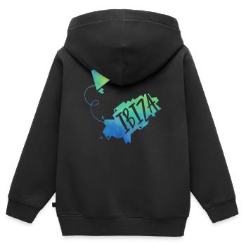 Ibiza - Sweat Premium à capuche zippé enfant bio - noir - Dos - AI Model Kid Male (0cm)