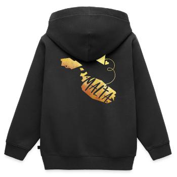 Malte - Sweat Premium à capuche zippé enfant bio - noir - Dos - AI Model Kid Male (0cm)
