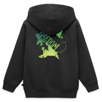 Usedom - Kinder Premium Organic Zip Hoodie - Schwarz - Hinten - AI Model Kid Male (0cm)