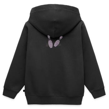 bowling pins - Kinder Premium Organic Zip Hoodie - Schwarz - Hinten - AI Model Kid Male (0cm)