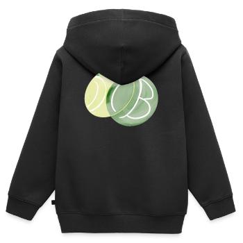The Green Dot - Kinder Premium Organic Zip Hoodie - Schwarz - Hinten - AI Model Kid Male (0cm)