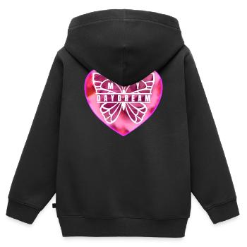 Mein Traum von Tag zu Tag - Kinder Premium Organic Zip Hoodie - Schwarz - Hinten - AI Model Kid Male (0cm)