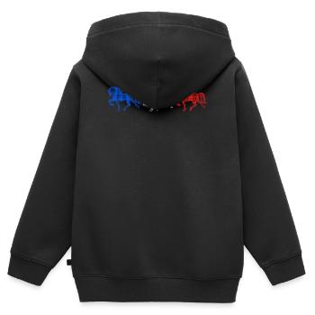 Islandpferde Hengst Pferde Pferdefan Galopp - Kinder Premium Organic Zip Hoodie - Schwarz - Hinten - AI Model Kid Male (0cm)