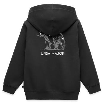 Sternbild Osa Major - Kinder Premium Organic Zip Hoodie - Schwarz - Hinten - AI Model Kid Male (0cm)