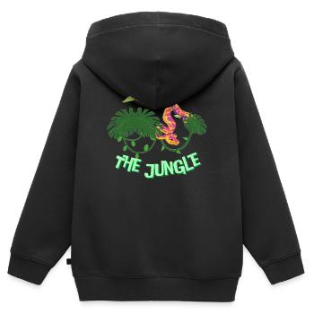 The Jungle - Sweat Premium à capuche zippé enfant bio - noir - Dos - AI Model Kid Male (0cm)