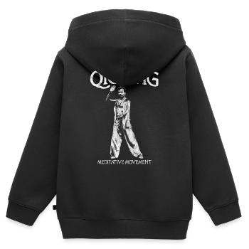 Qigong Meditative Movement - Kinder Premium Organic Zip Hoodie - Schwarz - Hinten - AI Model Kid Male (0cm)