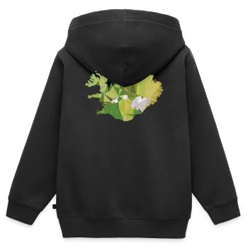 Iceland Urlaub Roadtrip Ringstraße Gletscher - Kinder Premium Organic Zip Hoodie - Schwarz - Hinten - AI Model Kid Male (0cm)