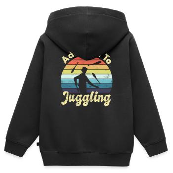 Jongleur Jongleur - Sweat Premium à capuche zippé enfant bio - noir - Dos - AI Model Kid Male (0cm)