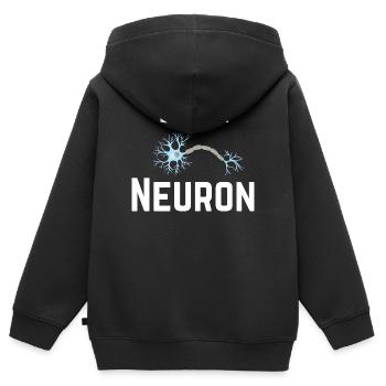 Superneuron-Netzwerk - Kinder Premium Organic Zip Hoodie - Schwarz - Hinten - AI Model Kid Male (0cm)