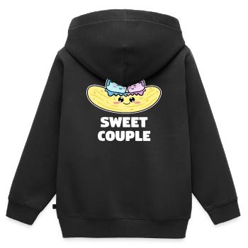 Sweet Delicious Dessert Sweets Statement - Kids Premium Organic Zip-up Hoodie - black - Back - AI Model Kid Male (0cm)