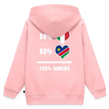 Brilliant Italy and Namibia / Gift - Kids Premium Organic Zip-up Hoodie - rose - Back - AI Model Kid Female (0cm)