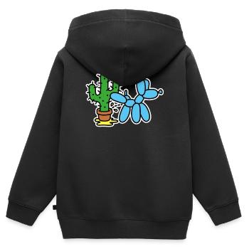 Balloon Artist Funny Balloon Animal Peeing Dog - Kids Premium Organic Zip-up Hoodie - black - Back - AI Model Kid Male (0cm)