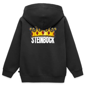 Sternbild Steinbock Horoskop Sternzeichen Esoterik - Kinder Premium Organic Zip Hoodie - Schwarz - Hinten - AI Model Kid Male (0cm)