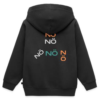 NÖ nö nö - Kinder Premium Organic Zip Hoodie - Schwarz - Hinten - AI Model Kid Male (0cm)