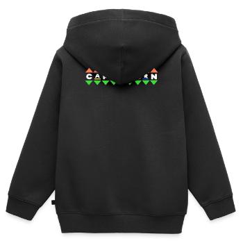 Constellation Horoscope Superstition Ciel Capricorne - Sweat Premium à capuche zippé enfant bio - noir - Dos - AI Model Kid Male (0cm)