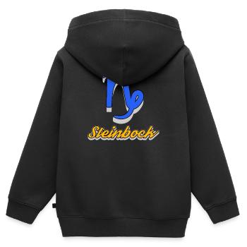 Superstition Ésotérique Capricorne Horoscope Constellation - Sweat Premium à capuche zippé enfant bio - noir - Dos - AI Model Kid Male (0cm)