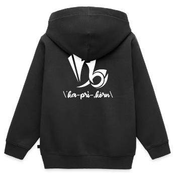 Steinbock Astrologie Sterndeutung Esoterik Galaxie - Kinder Premium Organic Zip Hoodie - Schwarz - Hinten - AI Model Kid Male (0cm)
