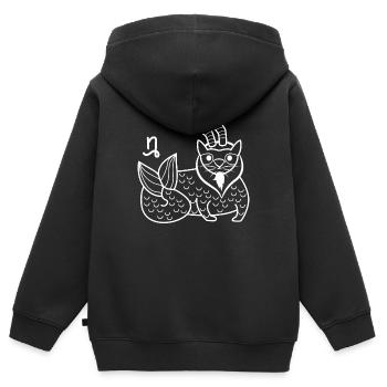 Aberglaube Galaxie Esoterik Steinbock Sternzeichen - Kinder Premium Organic Zip Hoodie - Schwarz - Hinten - AI Model Kid Male (0cm)
