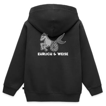 Horoskop Statement Astronomie Esoterik Steinbock - Kinder Premium Organic Zip Hoodie - Schwarz - Hinten - AI Model Kid Male (0cm)