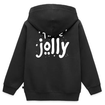 Fröhlicher Urlaub sein - Kinder Premium Organic Zip Hoodie - Schwarz - Hinten - AI Model Kid Male (0cm)