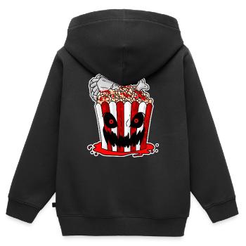 Horror Movie Horror Movie Popcorn Gift - Kids Premium Organic Zip-up Hoodie - black - Back - AI Model Kid Male (0cm)