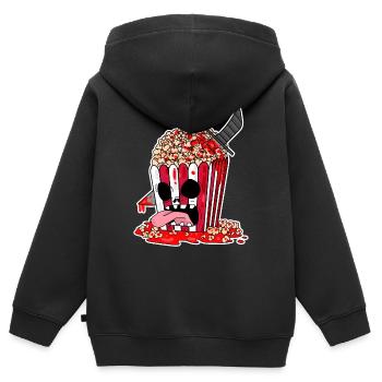Horror Movie Horror Movie Popcorn Gift - Kids Premium Organic Zip-up Hoodie - black - Back - AI Model Kid Male (0cm)