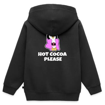 Déclaration du pingouin froid de l’Antarctique Animal du pôle Sud - Sweat Premium à capuche zippé enfant bio - noir - Dos - AI Model Kid Male (0cm)