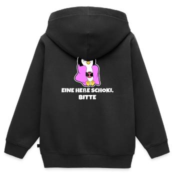 Kalt Pinguin Vogel Tier Statement Südpol Seevogel - Kinder Premium Organic Zip Hoodie - Schwarz - Hinten - AI Model Kid Male (0cm)
