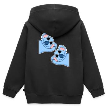 Koala Koalas - Sweat Premium à capuche zippé enfant bio - noir - Dos - AI Model Kid Male (0cm)