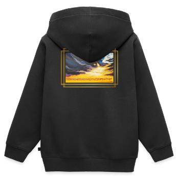SchöpfungsLicht der Kontraste - Sonja Ariel - Kinder Premium Organic Zip Hoodie - Schwarz - Hinten - AI Model Kid Male (0cm)