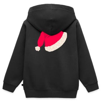 Weihnachtsmütze ohne Text - Kinder Premium Organic Zip Hoodie - Schwarz - Hinten - AI Model Kid Male (0cm)