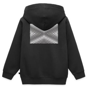 Gray gradient rotated - Kids Premium Organic Zip-up Hoodie - black - Back - AI Model Kid Male (0cm)