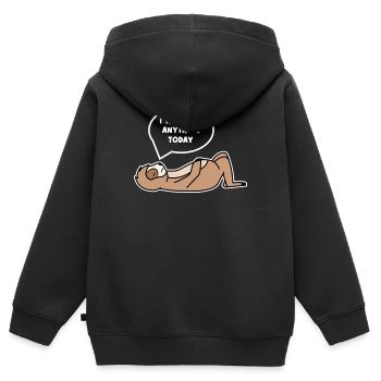 Déclaration du zoo paresseux Chill Sloth Chill - Sweat Premium à capuche zippé enfant bio - noir - Dos - AI Model Kid Male (0cm)