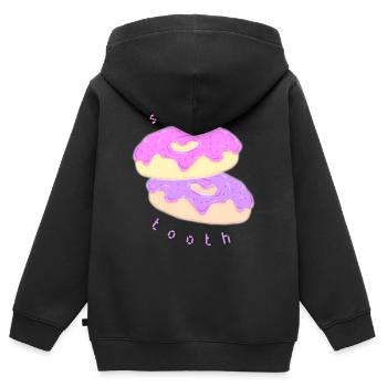 Sweet Tooth - Kids Premium Organic Zip-up Hoodie - black - Back - AI Model Kid Male (0cm)