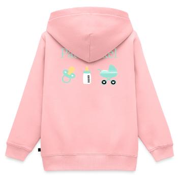 Patenonkel Geburt Junge Taufe - Kinder Premium Organic Zip Hoodie - Rosa - Hinten - AI Model Kid Female (0cm)